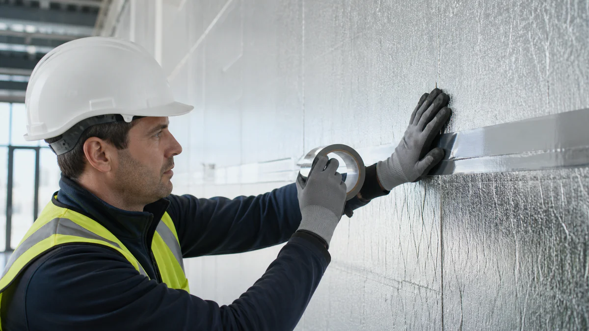 Foil-faced insulation joints