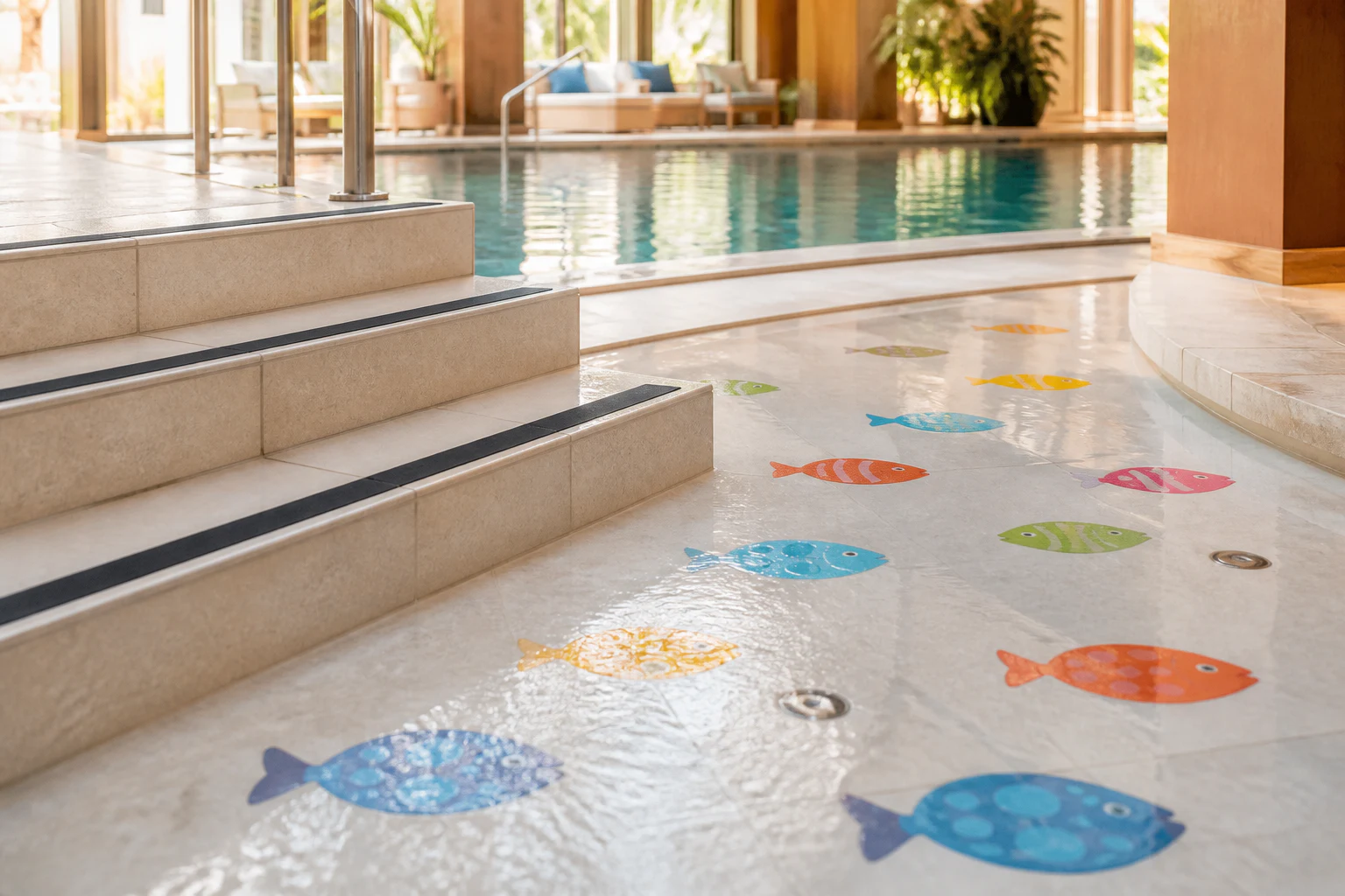 Wellness and rinse areas