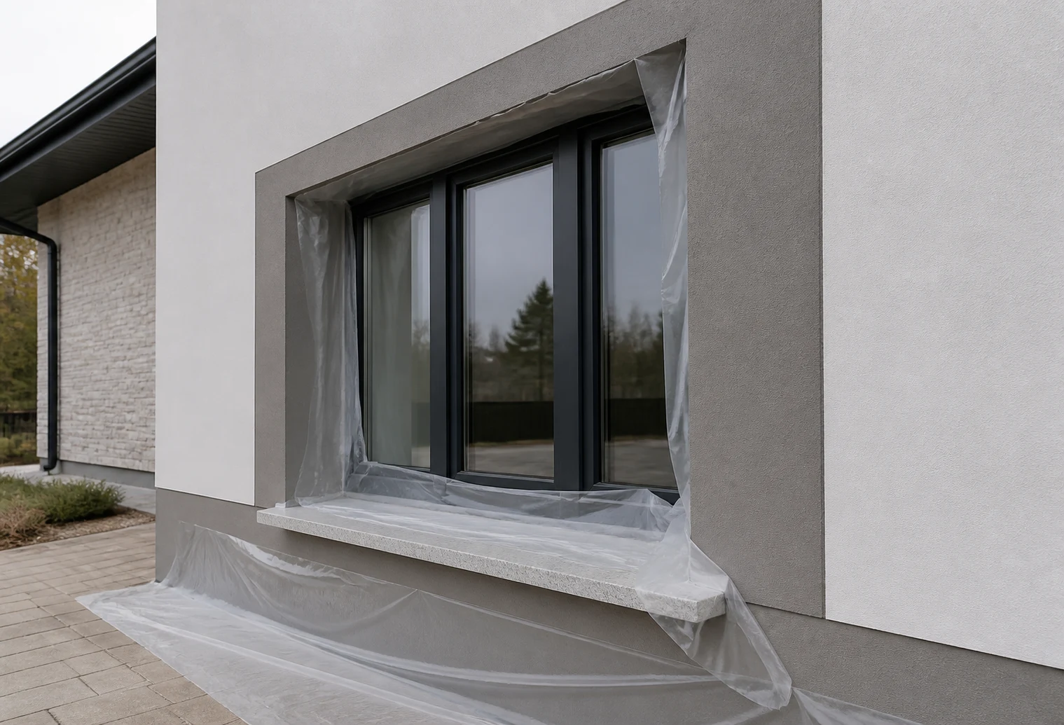 Facade detail work