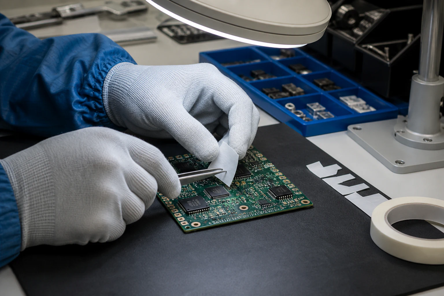 Electronics assembly masking