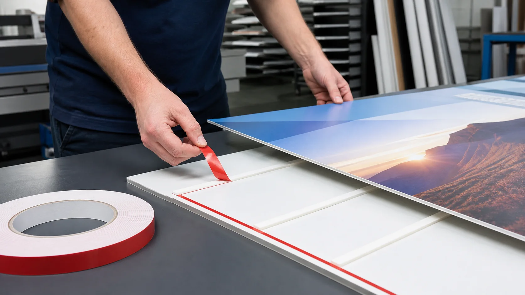 Printed display assembly
