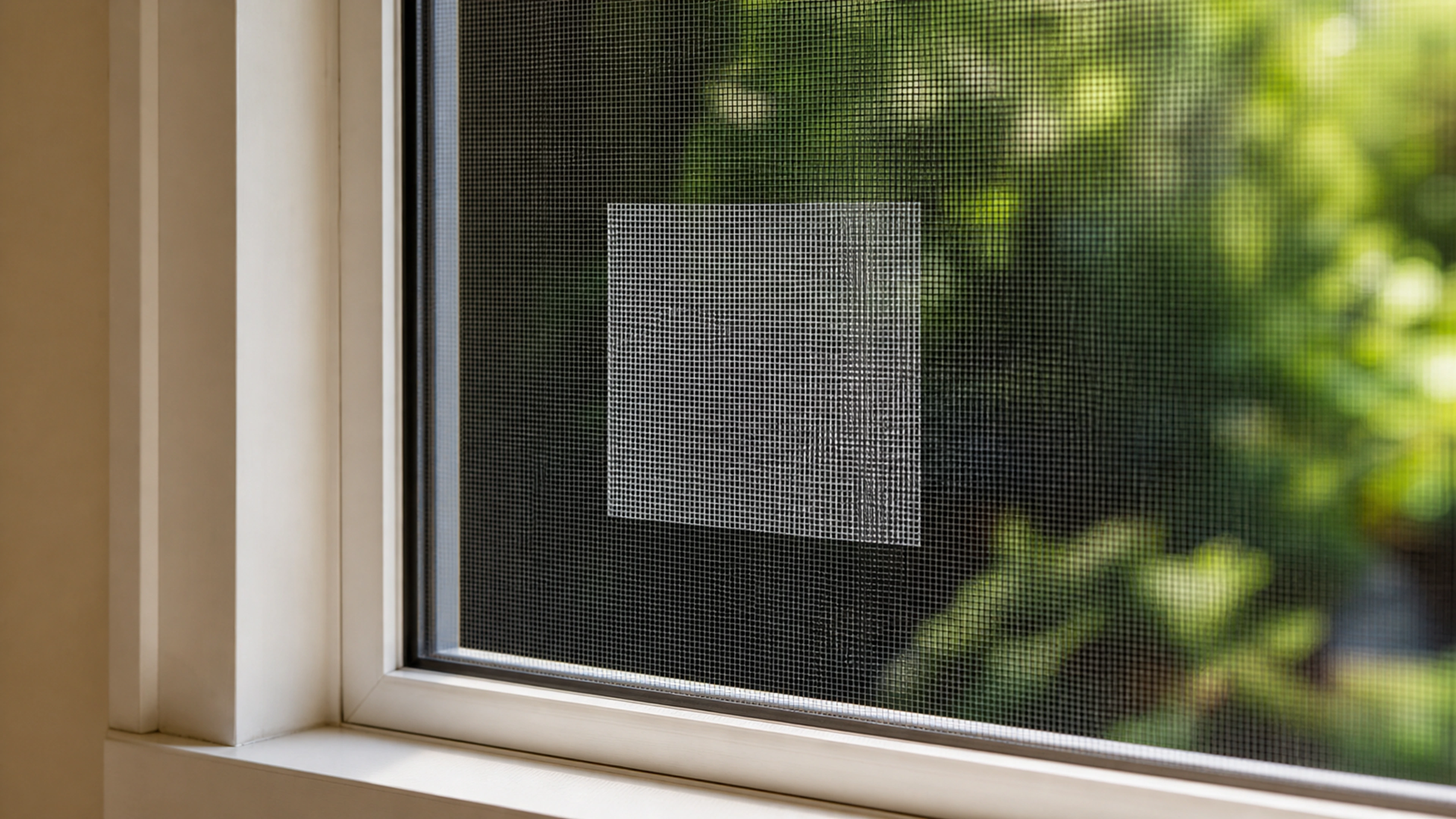 Completed mesh-screen repair